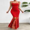 Udeniy Womens Trendy Summer Dresses Short Sleeve V Neck Boho Maxi Dress Flowy Lace Dress Floral Cocktail Dress with Belt view 2