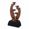 Outdoor Metal Cups Fountain with Rusty Top and Black Basin view 1