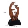 Outdoor Metal Cups Fountain with Rusty Top and Black Basin view 4