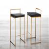 Fuji Stacker Counter Stools for Kitchen Counter in Gold Metal, Counter Height Chairs, Bar Stools Set of 2, Counter Height Chairs, Bar Stools for Kitchen Island (Black Faux Leather) view 3
