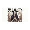Magic Witch Witchcraft Bohemian Drawing print Event background banner hanging flag 70" x 35 Inch Indoor Outdoor Party Decoration view 1