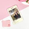 KSTZGTA Creative Acrylic Ferrule Transparent Card Holder Kpop Photocard Holder Keychain Idol Photos Sleeve Postcards Card Holder Keychain Photos, Black view 3