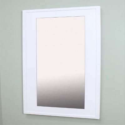 Fox Hollow Furnishings 14x36 Recessed Mirroed Medicine Cabinet (Contemporary White)