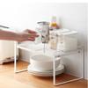 ENGENDER Kitchen Storage Rack Kitchen Cabinet Rack Kitchen Storage Rack Countertop Telescopic Storage Rack Kitchen Storage Rack Pot Rack Cookware Shelves(A) view 4