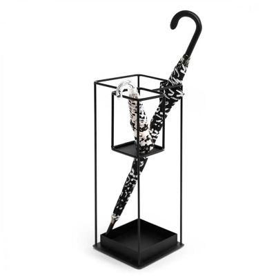 Umbrella Holder Stand Household Hotel Lobby Umbrella Rack Stand, Metal Umbrella Holder, Umbrella Bucket Storage Shelf for Canes, Walking Sticks, Long Umbrellas, Folding Umbrellas, Entryway, Home, Offi