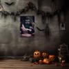 Halloween Witch Poster Gothic Boudoir Decor Welcome To My Boo Doir Ghost Print Dark College Poster Romantic Goth or Emo Present Pink Roses Paintings Print for Bedroom Home Decor 12X16inch Unframed view 3