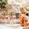 Yiqiying 2 Pcs Gold Flower Stand Display -41.3IN Flower stand for Wedding, Metal flower Display Stand for Wedding Bases Para Arreglos Florales flower Stand display gold centerpieces for wedding view 2