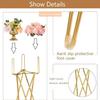 Yiqiying 2 Pcs Gold Flower Stand Display -41.3IN Flower stand for Wedding, Metal flower Display Stand for Wedding Bases Para Arreglos Florales flower Stand display gold centerpieces for wedding view 3