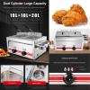 Eastnmythet 10L x 2 Professional Gas Deep Fryer Commercial 2 Tanks Fryer Stainless Steel Oil Fryer with Seasoning Tank view 3
