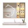 QWEASDF Mirror Cabinet for Bathroom,Bathroom Medicine Cabinet with Lights,LED Bathroom Medicine Cabinet,with Door Bathroom Mirror Cabinet with Defogger, Time Display(Beige,W70*H70cm/W27.5*H27.5in) view 1