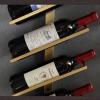 AEYSD-456 Wine Rack Bar Wine Rack Ornaments Wall Mounted Wine Bracket Rack Wall Wine Cooler Wine Bottle Display Rack Creative Wine Racks Wine Storage Organizer(Gold) view 3