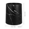 HOLIDYOYO Double Layer Marble Pattern Trash Can Round Garbage Bin 8L Black Waste Basket Container for Kitchen Bathroom Home Office Hotel view 3