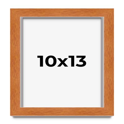 10x13 Frame Brown Honey Pecan Solid Wood Picture Frame | 1.2 Inch Moulding Width | 0.5 Inch Rabbet Depth | Hamilton Collection | with UV Acrylic Plexiglass, Foam Board Backing & Hanging Hardware