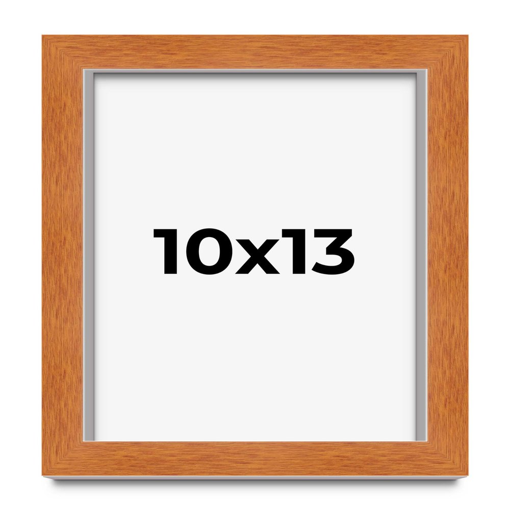 10x13 Frame Brown Honey Pecan Solid Wood Picture Frame | 1.2 Inch Moulding Width | 0.5 Inch Rabbet Depth | Hamilton Collection | with UV Acrylic Plexiglass, Foam Board Backing & Hanging Hardware