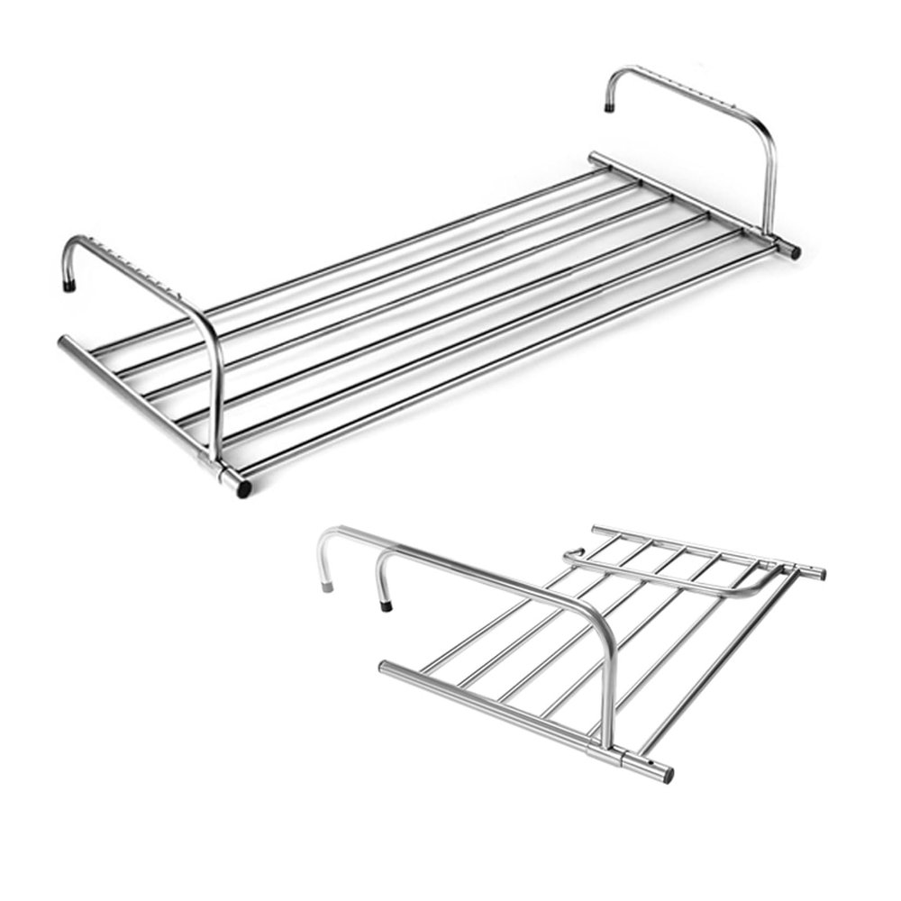 YDkjwjw Clothes Drying Rack,Collapsible Clothes Drying Rack, Stainless Steel Telescopic Laundry Drying Rack Folding Radiator Airer for Balcony Laundry Bathroom Patio