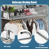 YDkjwjw Clothes Drying Rack,Collapsible Clothes Drying Rack, Stainless Steel Telescopic Laundry Drying Rack Folding Radiator Airer for Balcony Laundry Bathroom Patio view 2