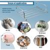 YDkjwjw Clothes Drying Rack,Collapsible Clothes Drying Rack, Stainless Steel Telescopic Laundry Drying Rack Folding Radiator Airer for Balcony Laundry Bathroom Patio view 3