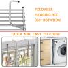 YDkjwjw Clothes Drying Rack,Collapsible Clothes Drying Rack, Stainless Steel Telescopic Laundry Drying Rack Folding Radiator Airer for Balcony Laundry Bathroom Patio view 4