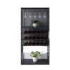 AEYSD-456 Wine Rack Wine Cooler Wine Red Wine Iron Household Floor Small Wine Rack Storage Display Shelf Shelf Wine Glass Racks Wine Storage Organizer(Black) view 1