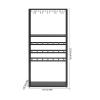 AEYSD-456 Wine Rack Wine Cooler Wine Red Wine Iron Household Floor Small Wine Rack Storage Display Shelf Shelf Wine Glass Racks Wine Storage Organizer(Black) view 2