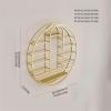 AEYSD-456 Wine Rack Round Wine Rack Wall-Mounted Wine Rack Living Room Shelves Home Display Rack Decorative Rack Bar Wine Glass Holder Wine Storage Organizer(Gold,60 * 60 * 11) view 2