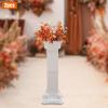 2PCS Venetian Roman Wedding Columns Roman Pillars Roman Decorative White 35-Inches Tall Wedding Party Columns Pedstal Stand Flower Floral Wedding Party Event Road Decorative Columns view 3
