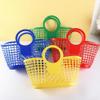 HomeLoft Basics Plastic Storage Basket with Handle, Plastic Shopping Baskets Kitchen Fruit Vegetable Storage Basket Portable Shower Bath Baskets(yellow), AM15SD0EQ91US view 4