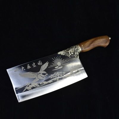 DAXXIN Meat Cleaver,Cleaver Knife, 9inch Hand Forged Meat Cleaver Sharp Blade Kitchen Knife China Longquan Kitchen Knife Kitchen Slicing Knife Cooking Tools Wooden Handle, ZJH9658