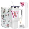 AiHeart Personalized Gifts for Women,Birthday Gifts for Sister,Wife,Best Friend,Monogrammed Customized Gift,Travel Tumbler,Iced Coffee Tumbler,for Christmas,Halloween-W view 1
