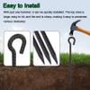 EUOKOK 30 Inch Rebar Stakes 1/2" Diameter 6 Pack, Heavy Duty Steel Ground Anchors with Loop, Extra Long Tree Stakes for Hard Rocky Soil, High Wind Camping Canopy Trampoline, Black view 4
