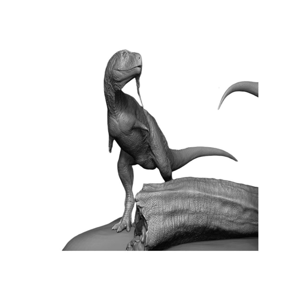 WLNTDOLA SHOWANNA 1:15 Scale Ilokelesia Scene Statue Dinosaur Animal Model Decor GK Decoration Gift (Painted)