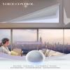 Graywind Smart Angled Blinds Compatible with Alexa Google Motorized Triangle Shaped Shades Solar Powered, Customized for Odd-Shaped Window (Blackout White) view 2