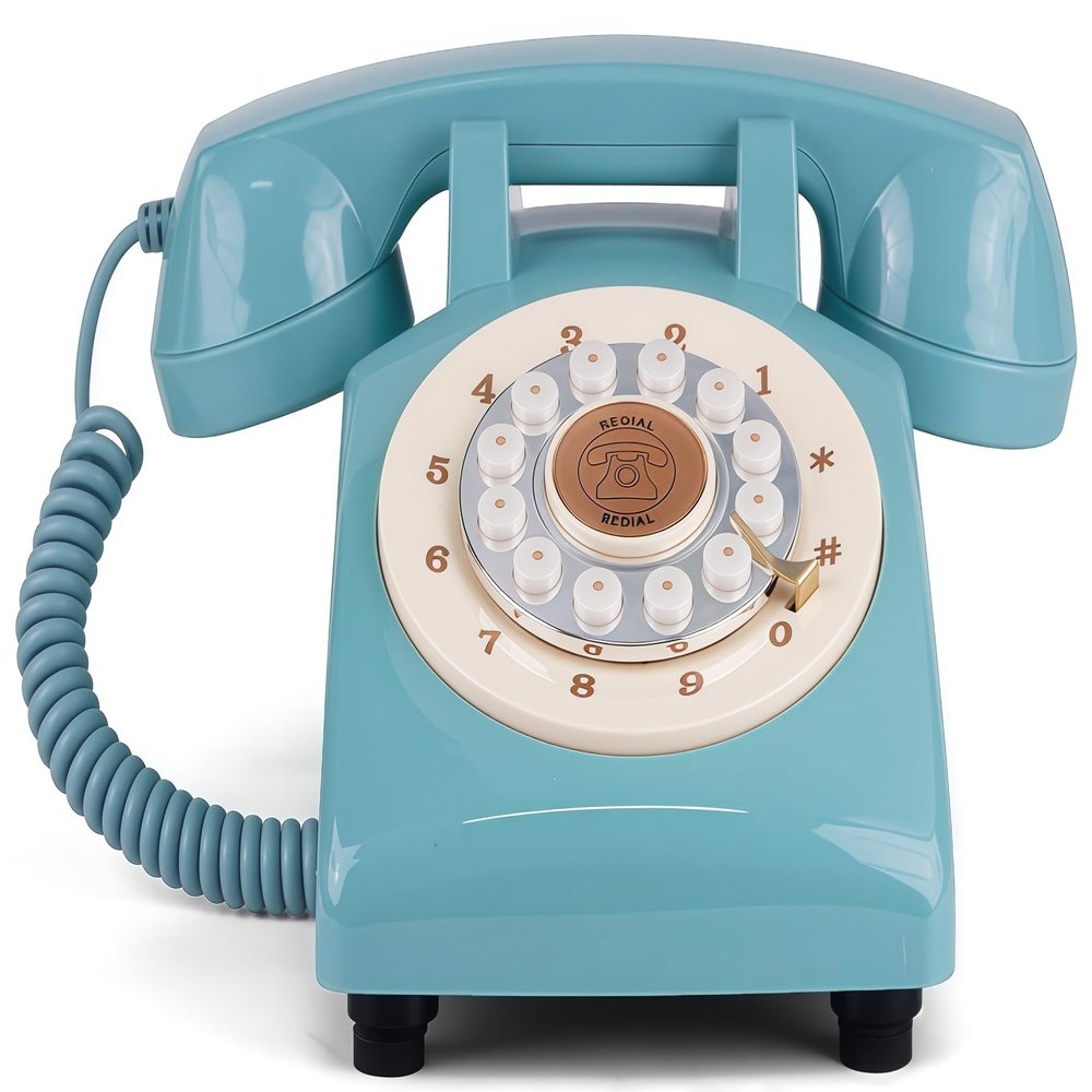 RetroVox Audio Guest Book Wedding Phone Guestbook Guest Audio Message Book, Vintage Style for Wedding Reception, Bridal Shower, Baby Shower06 Sky Blue