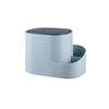 Trash Garbage Can Creative Desktop Multi-Function Trash Can Home Living Room Mini Press Trash Can with Lid Office Storage Paper Basket with Lid (Color : Blue) view 1