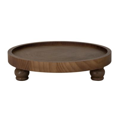 MAONAME 10" Round Wood Riser for Display, Acacia Wooden Pedestal Stand