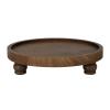 MAONAME 10" Round Wood Riser for Display, Acacia Wooden Pedestal Stand view 1