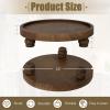 MAONAME 10" Round Wood Riser for Display, Acacia Wooden Pedestal Stand view 2