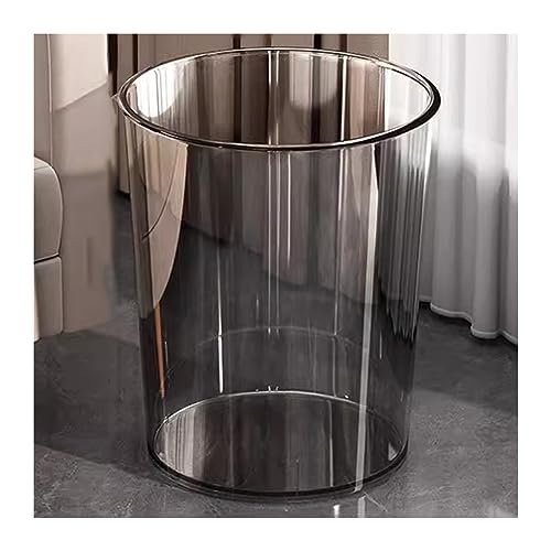Smart Trash Can Trash Can Transparent Bedroom Bathroom Lidless Minimalist Office Living Room Large Capacity Multifunctional Storage Bucket, 16L Bathroom Trash Can (Color : A)