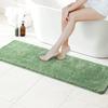 MIULEE Extra Thick Non Slip Bathroom Rug Shaggy Soft Bath Mat Plush Microfiber Absorbent Water for Shower Tub Machine Washable (Sage Green, 24x70 Inches) view 1