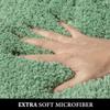 MIULEE Extra Thick Non Slip Bathroom Rug Shaggy Soft Bath Mat Plush Microfiber Absorbent Water for Shower Tub Machine Washable (Sage Green, 24x70 Inches) view 2