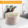 Diatomite Sponge Holder, Slotted Dish Fast Absorbing Stone Drying Caddy, Instant Dry Sink Organizer, Water Absorbing Sink Stone Storage Drying Tray for Kitchen, Bathroom (Brown) view 4