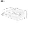 112.6" Sectional Sofa, U/L Shaped Couch, Cloud Couch, Chenille Upholstered Sofa, Sectional Modular Sofa, Modern U Shaped Sectional Sofa, Sectional Sofas for Living Room (Blue) view 2