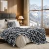 Cozy Bliss Luxury Faux Fur Throw Blanket Leopard Print, Non Shedding Double Sided Sherpa Blankets Super Soft Fluffy Thick Warm Throws Home Decor for Couch Bed Sofa Women,60"*80"Inches Snow Leopard view 1