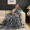 Cozy Bliss Luxury Faux Fur Throw Blanket Leopard Print, Non Shedding Double Sided Sherpa Blankets Super Soft Fluffy Thick Warm Throws Home Decor for Couch Bed Sofa Women,60"*80"Inches Snow Leopard view 2