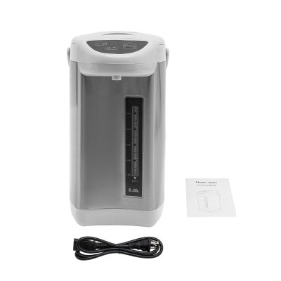 Ageanbri Electric Hot Water Urn Pot Dispenser 4L (135 Oz), Electric Hot Water Boiler and Warmer Anti-dry Burn Protection, Rotating Base, Instant Auto Boiler and Warmer, for Tea & Coffee (Grey)
