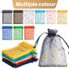 Sukh 100pcs Organza Bags 4"x6" - Moon Star Small Gift Bags Bulk Party Favor Mesh Bags Drawstring Goodie Wrap Pouch Bags Candy Jewelry Sachet Bracelet Fruit Protection Bags Wedding Halloween Christmas view 2