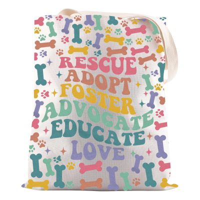 Animal Rescue Gift Dog Cat Rescue Gift (Rescue Adopt Tote Bag)