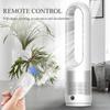 Waloy 18" Bladeless Fan, 80 Oscillation Desk Bladeless Fan with 8 Wind Modes, Tower Cooling Fan with Remote, LED Display, Indoor Portable Oscillating Fan for Bedroom, Office view 2