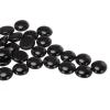 MECCANIXITY Glass Beads,36pcs Flat Glass Gemstone Black 0.44lbs (0.67-0.87") Glass Marbles Pebbles for Vase Fillers Aquarium Decor DIY Craft view 1