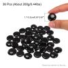 MECCANIXITY Glass Beads,36pcs Flat Glass Gemstone Black 0.44lbs (0.67-0.87") Glass Marbles Pebbles for Vase Fillers Aquarium Decor DIY Craft view 2